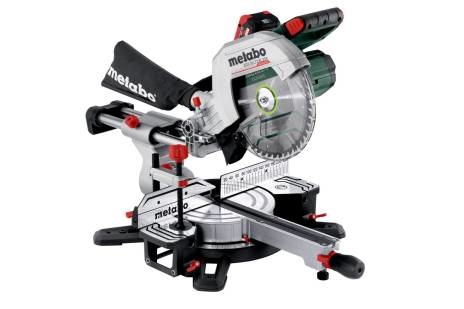 Metabo KGS 18 LTX BL 254 - Troncatrice a batteria 18 V con motore senza spazzole, funzione di trazione, 2 batterie da 8,0 Ah e caricabatterie incluso