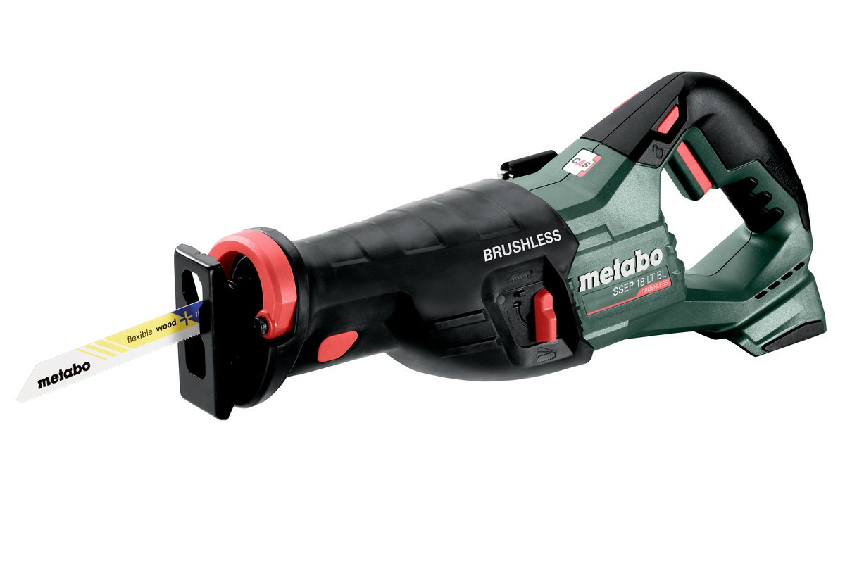 Metabo SSEP 18 LT BL Sega a Sciabola Senza Fili 3000 spm, Nero e Verde, Motore Senza Spazzola, 18 V