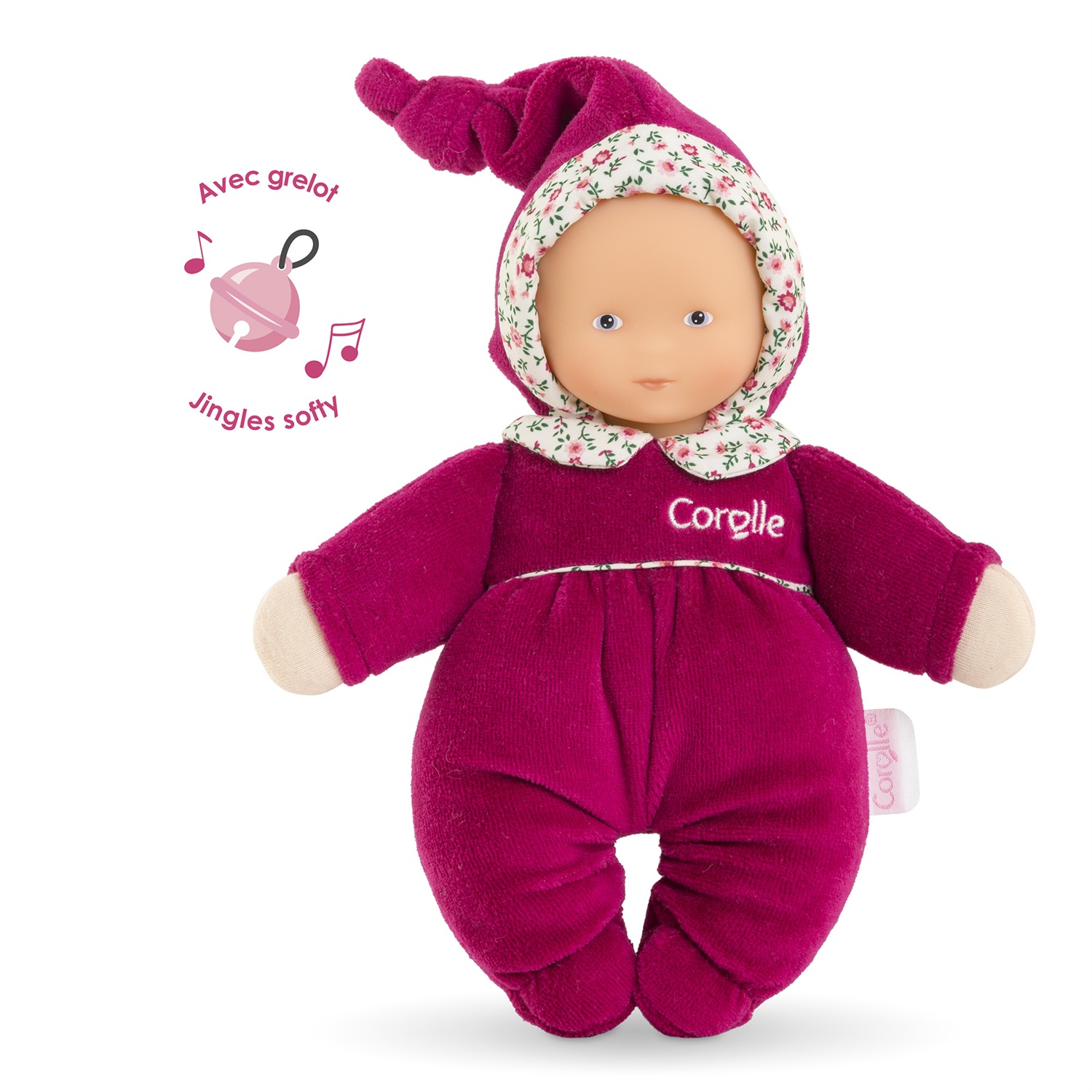 Corolle Babidoux Rosa Grenadine 20 cm - Doudou Morbido per Neonati