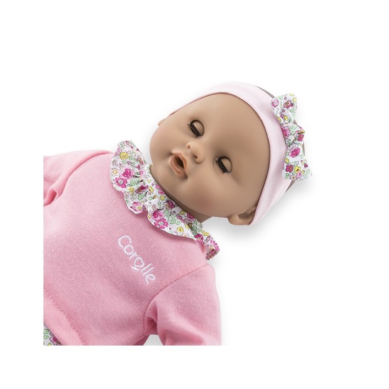 Corolle Calin Maria Bambola Morbida con Occhi Che Chiudono, Fascia Rimovibile, 30 cm - Adatta da 18 Mesi