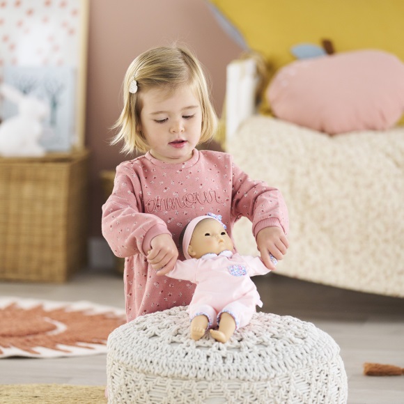 Corolle Bébé Calin Mila - Bambolotto Morbido 30 cm con Occhi Addormentati e Profumo di Vaniglia