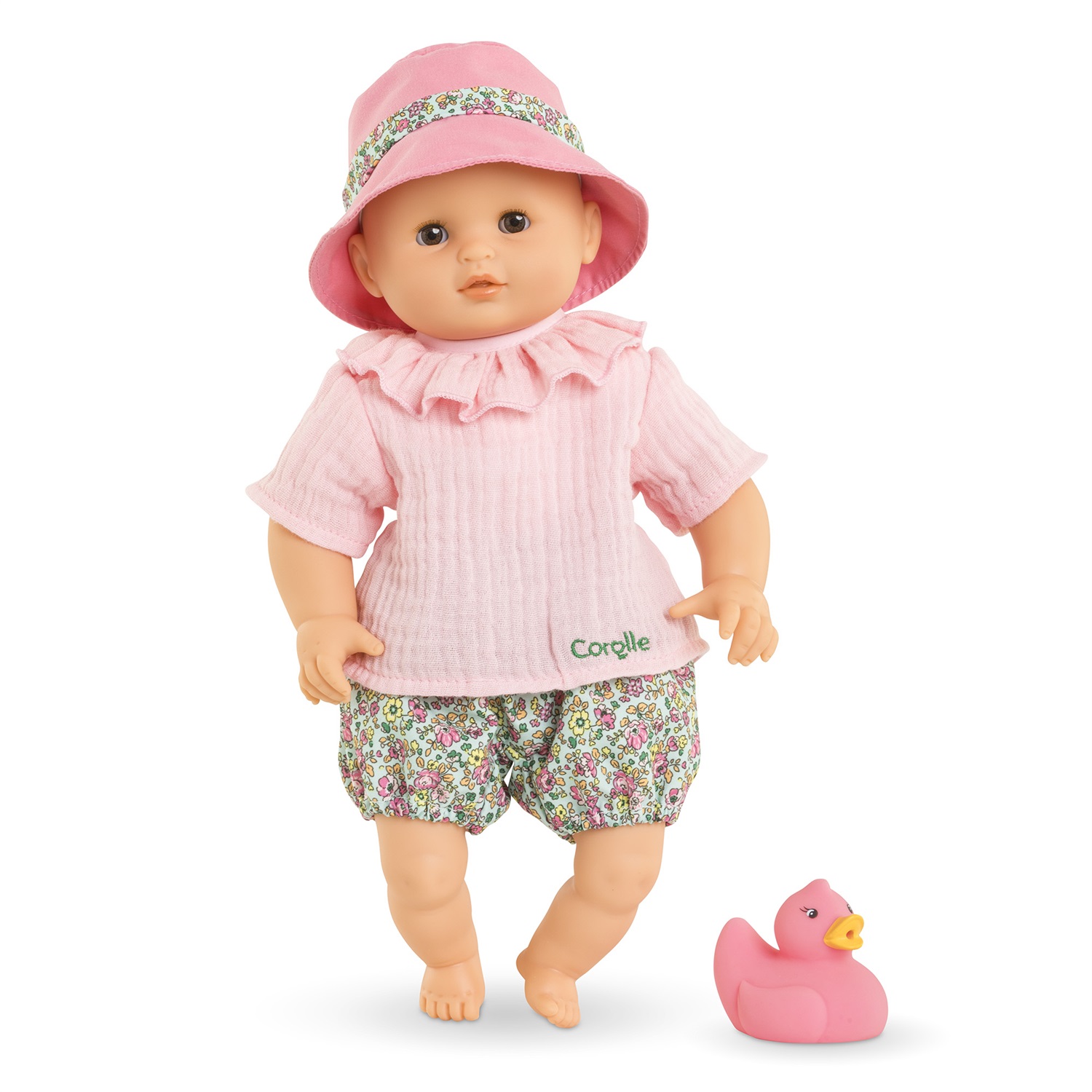 Corolle - Mon Premier Poupon Baby Bain Coralie, Bambola da Bagno con Anatra, 30 cm, per Bambini dai 18 Mesi