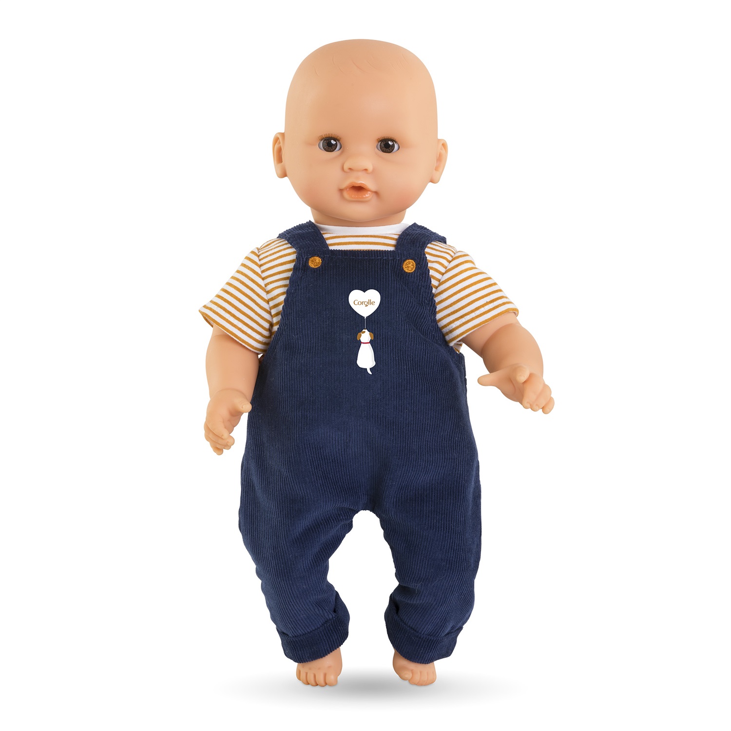 Corolle - T-shirt e Salopette Blu Marino per Poupon 30 cm, dai 18 mesi