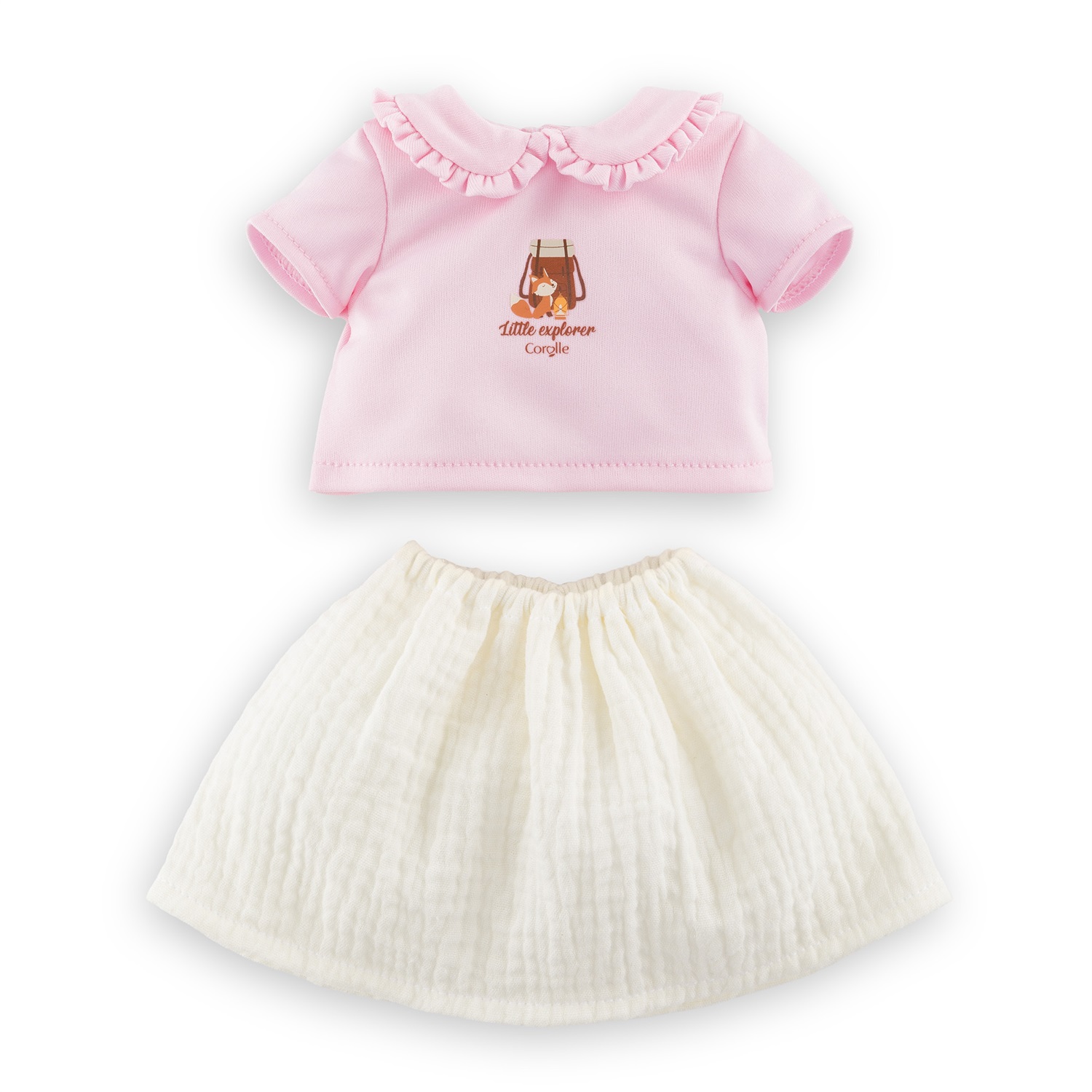 Corolle T-Shirt e Gonna Piccolo Explorer 30 cm - Abbigliamento per Bambole da 18 Mesi