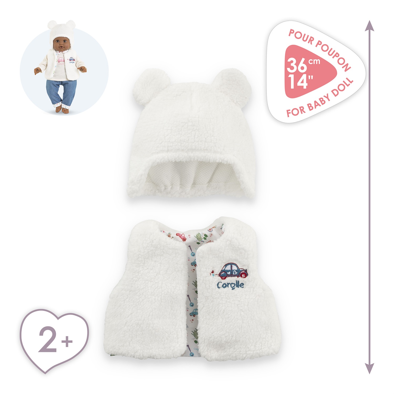 Corolle Insieme Inverno - Completino per Bambola 36 cm, dai 2 anni