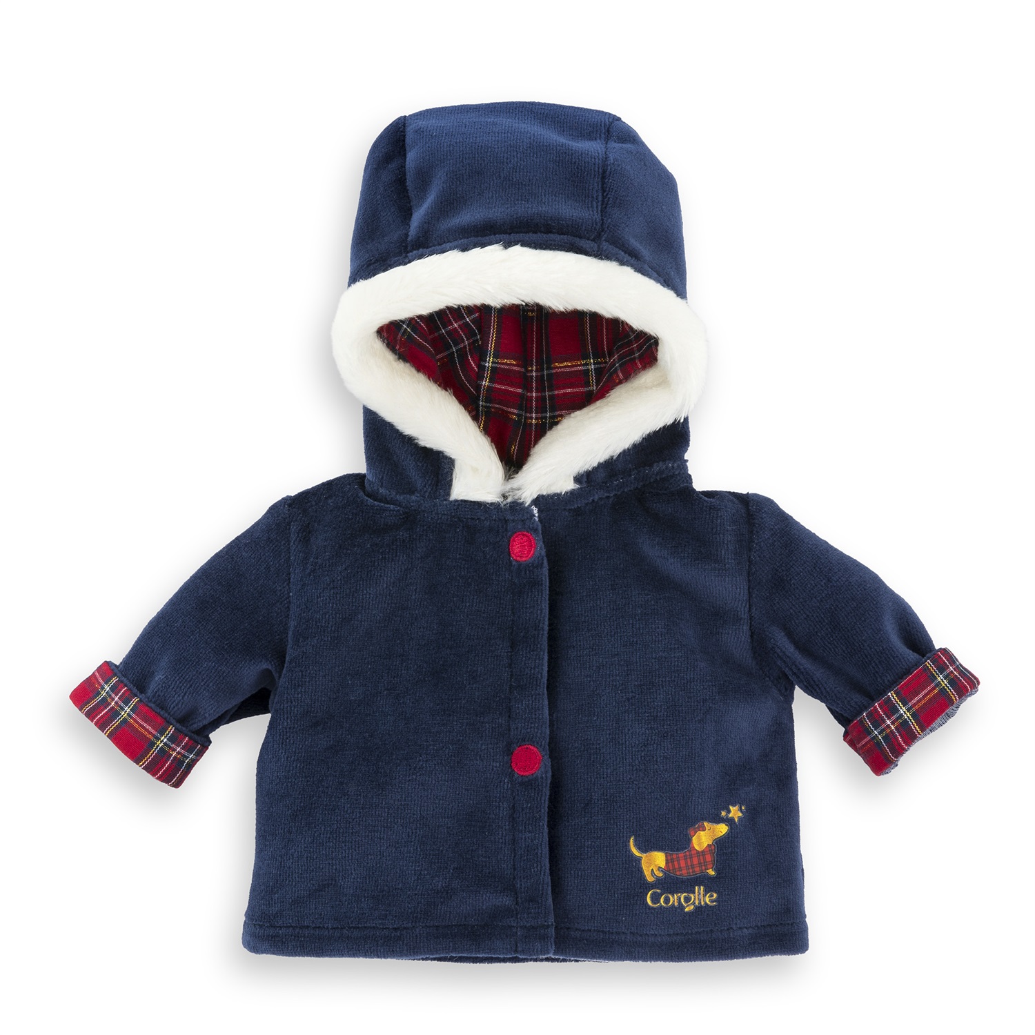 Corolle Cappotto per Bambola 36 cm - Indumento alla Moda con Collo in Feste, per Bambini dai 2 Anni