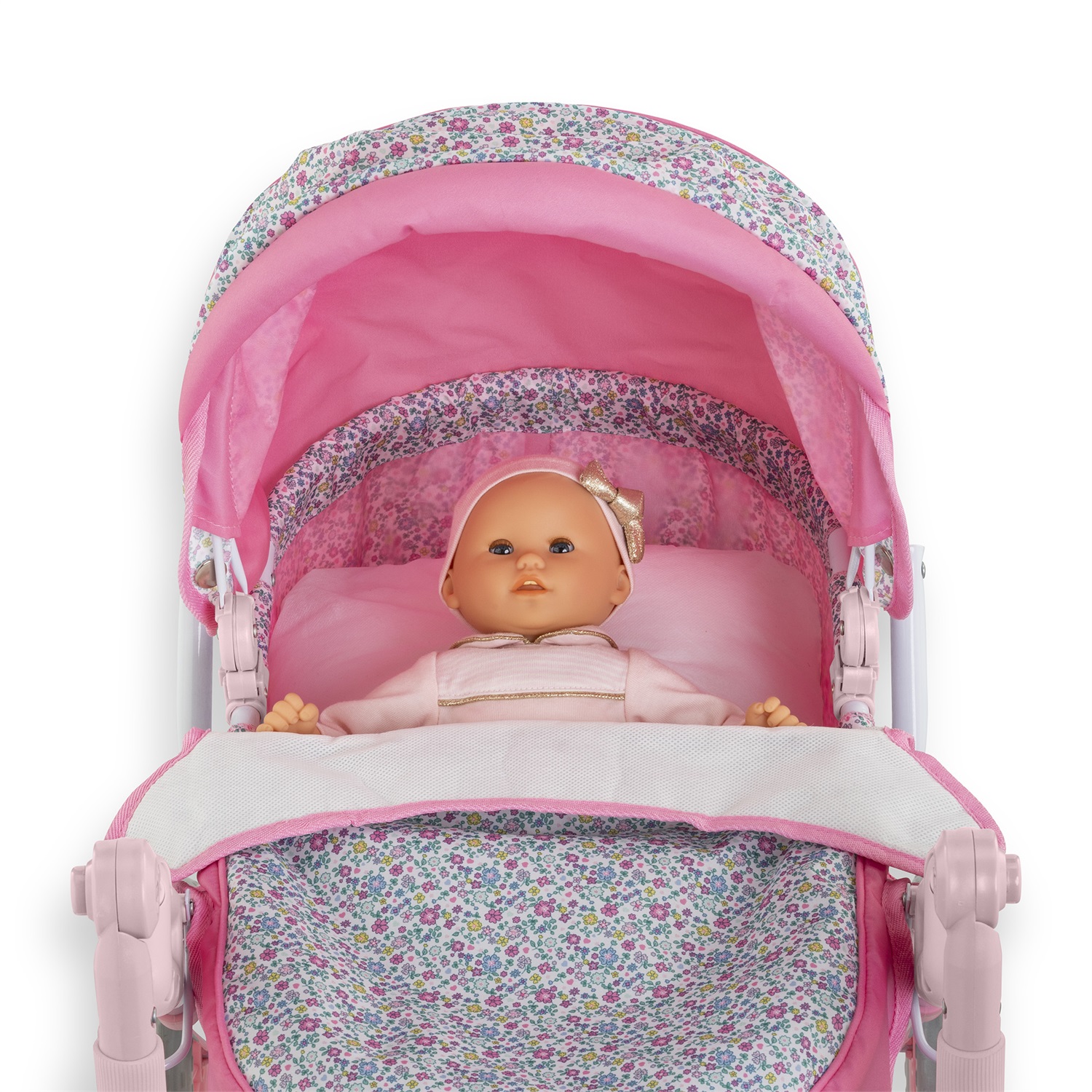 Corolle Carrozzina Floreale per Bambole - Accessorio per Poupon da 36 a 52 cm, Dimensioni 70 x 70 x 40 cm, dai 3 anni