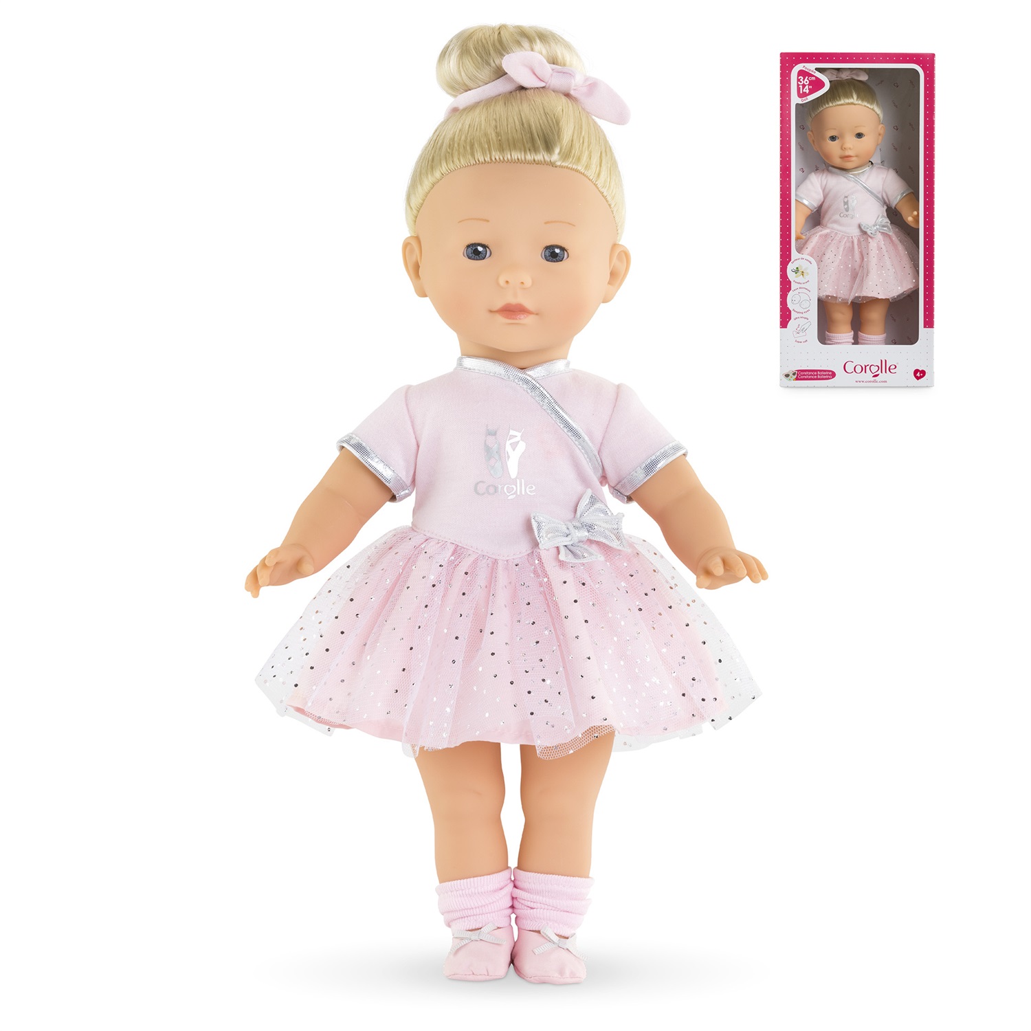 Corolle Constance Ballerina - Bambola 36 cm con occhi dormienti, per bambini da 4 anni, in vinile con profumo di vaniglia
