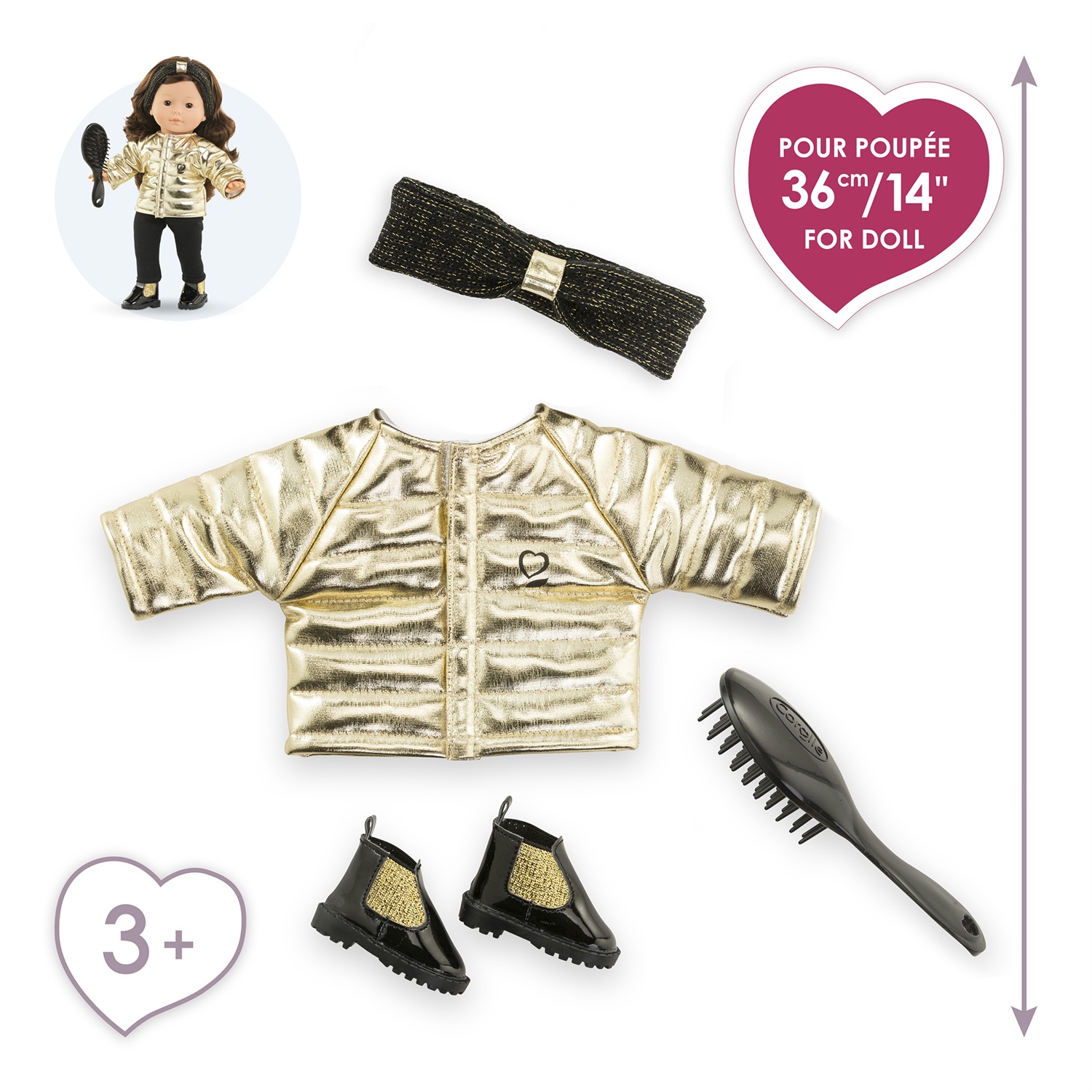 Corolle Cofanetto Couture e Accessori per Bambola Ma Corolle 36 cm, dai 3 anni