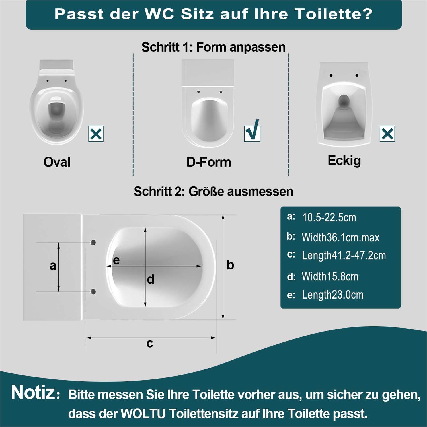 WOLTU Sedile per WC 2 in 1 con Seggiolino Rimovibile per Bambini, Chiusura Ammortizzata, Forma a D, Bianco