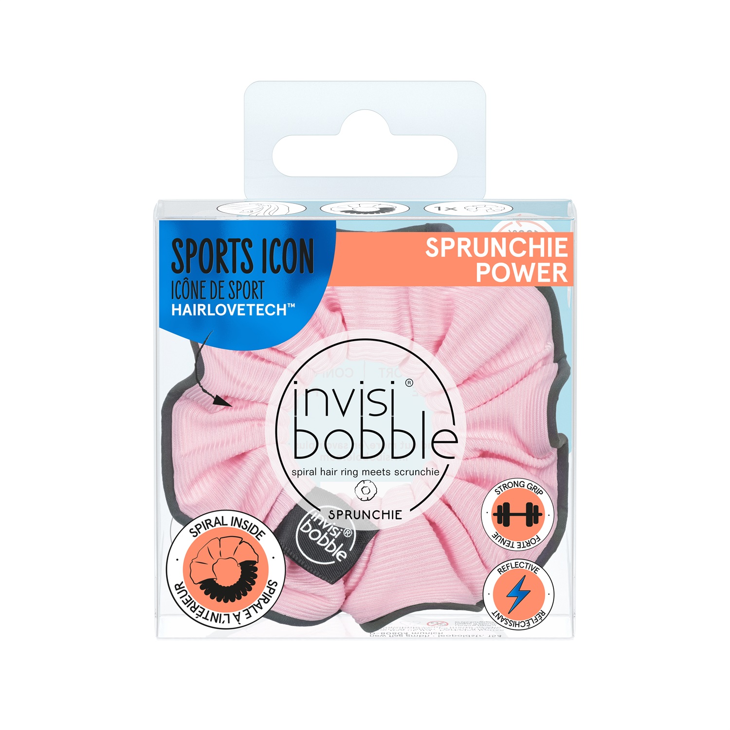 INVISIBOBBLE Sprunchie Power Pink Mantra - Accessorio per capelli con elastico a spirale, massima tenuta e delicato sui capelli