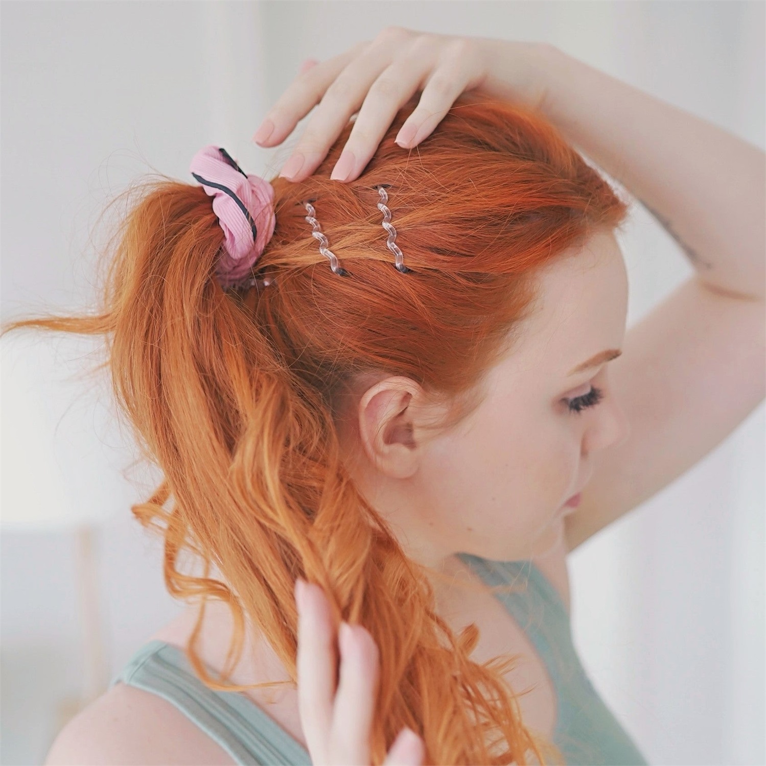 INVISIBOBBLE Sprunchie Power Pink Mantra - Accessorio per capelli con elastico a spirale, massima tenuta e delicato sui capelli