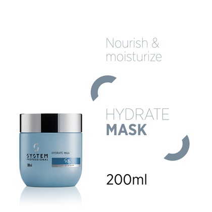 System Professional Hydrate Mask - Maschera Idratante 200 ml per Capelli Secchi e Ruvidi