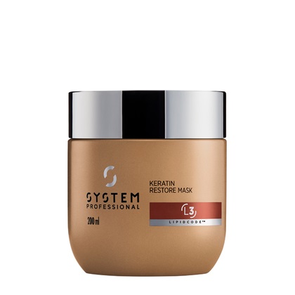 System Professional LuxeOil Keratin Restore Mask 200ml - Maschera rigenerante alla cheratina per tutti i tipi di capelli, nutre e leviga