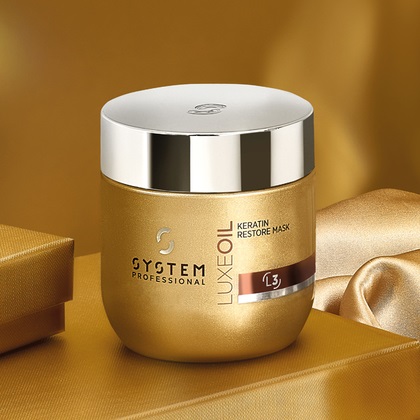 System Professional LuxeOil Keratin Restore Mask 200ml - Maschera rigenerante alla cheratina per tutti i tipi di capelli, nutre e leviga