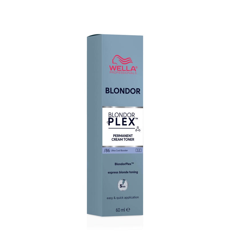 Wella BlondorPlex Cream Toner /86 Ultra Cool Booster 60ml - Tonalizzante in Crema per Biondo, Risultati Rapidi, Neutralizza Toni Caldi