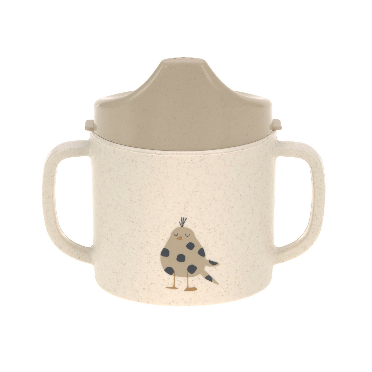 LÄSSIG Tazza Sippy Little Mateys 150 ml con manici e coperchio rimovibile - BPA-free, antiscivolo, lavabile in lavastoviglie