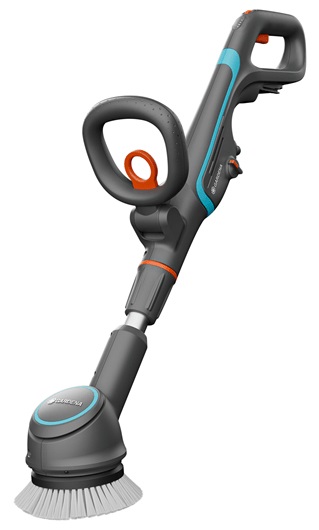 Gardena AquaBrush Compact 02/18V - Dispositivo di pulizia elettrico a batteria con spazzola a disco da 16 cm