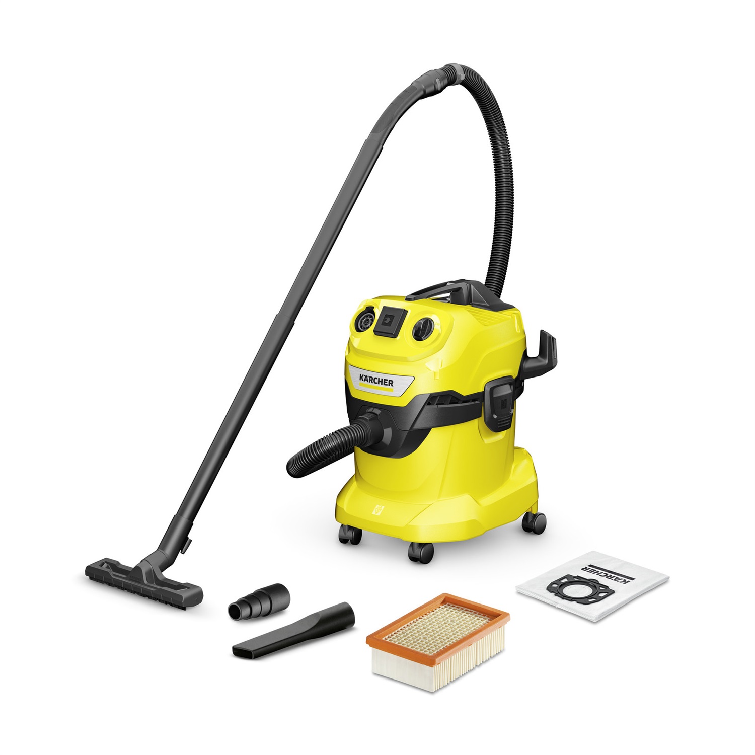Kärcher WD 4 P V-20/5/22 Aspiratore Solid e Liquidi 20 L 1000 W con Funzione Soffiante e Presa Elettroutensile
