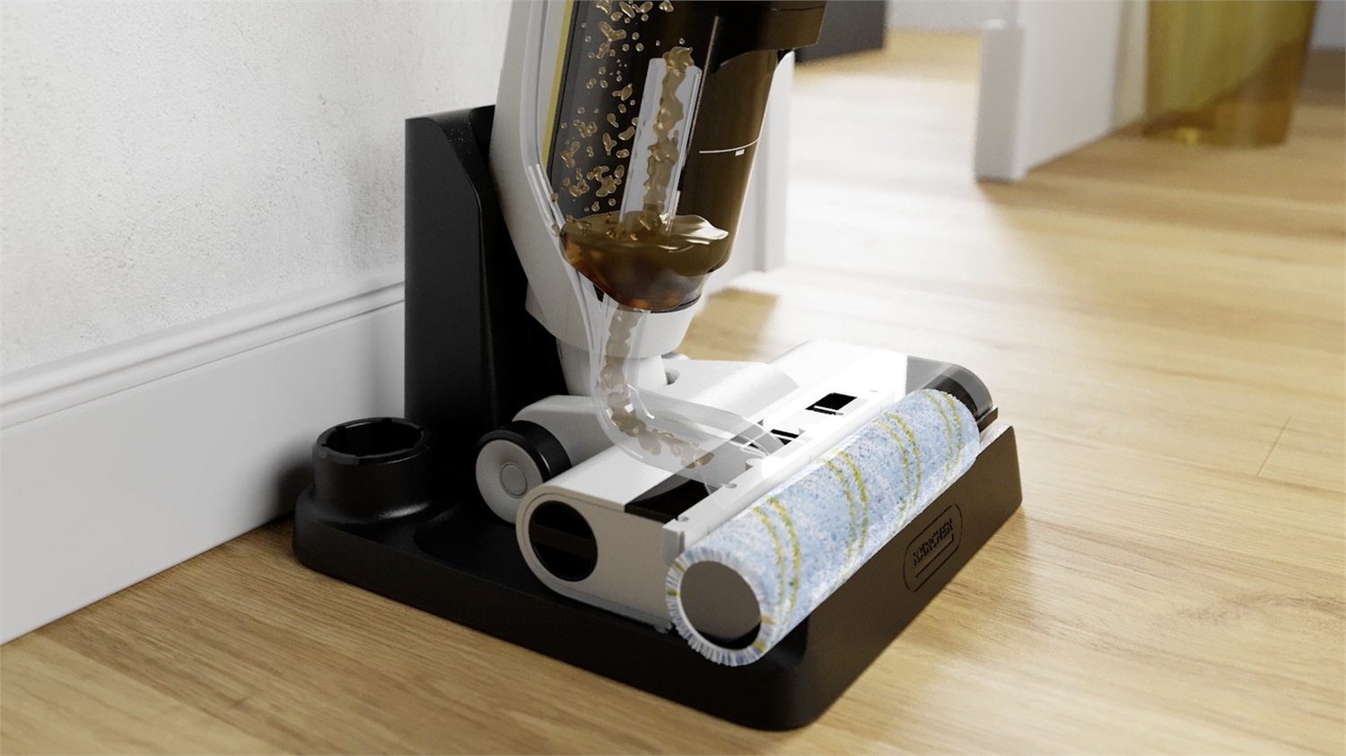 Kärcher FCV 3 Aspirapolvere Lavapavimenti 3 in 1 - Aspira, Lava e Asciuga, Batteria, 160 W, HEPA, Bianco