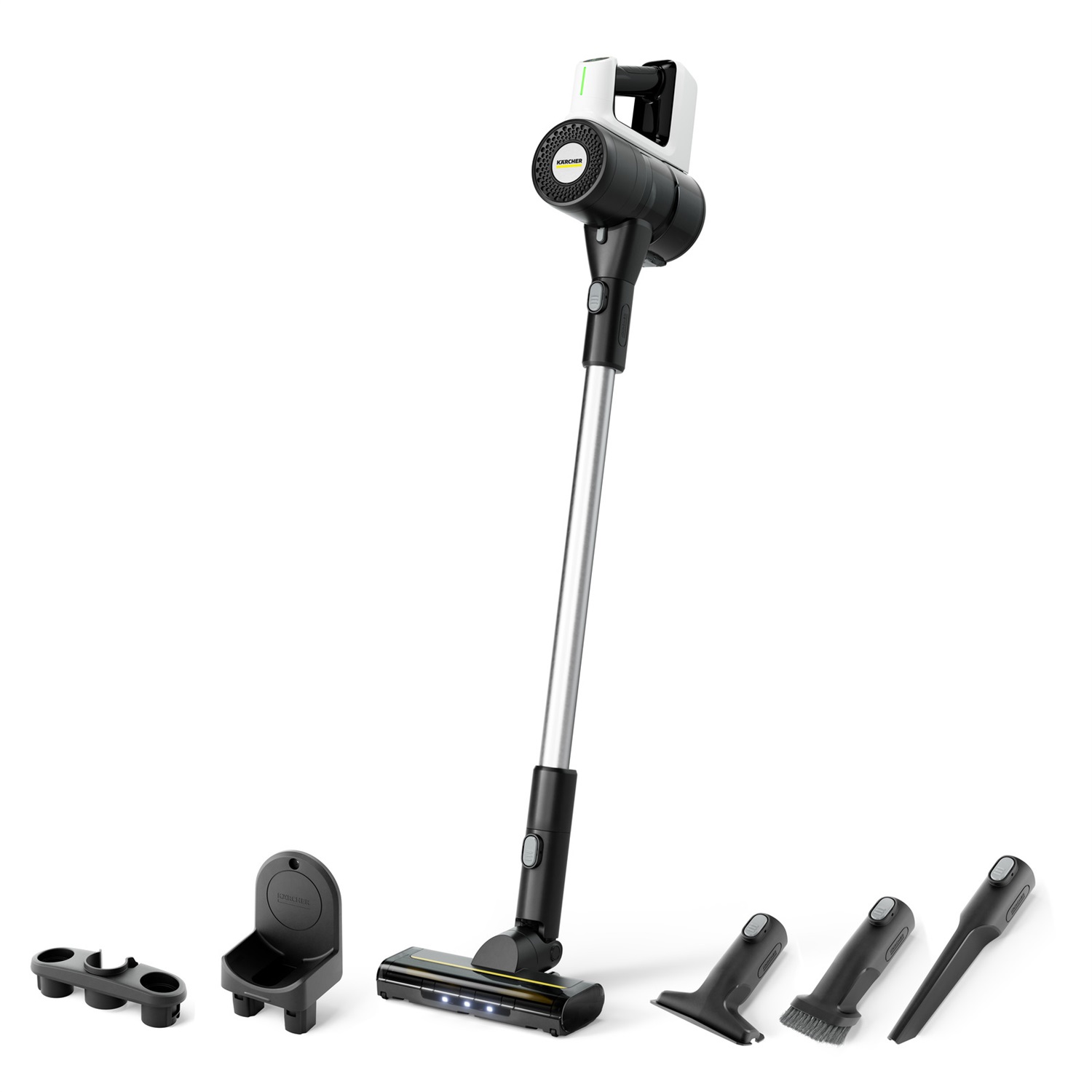 Kärcher VCS 3 Nano Complete - Aspirapolvere senza fili a batteria 21.6 V, Filtro HEPA, Spazzola Motorizzata, Capacità 0,6 L, Nero