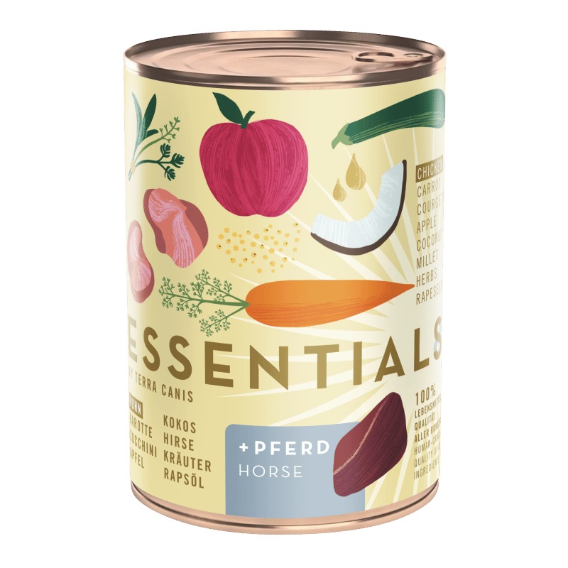 Terra Canis Essential 8 Cibo Umido per Cani Pollo e Cavallo - 385 gr