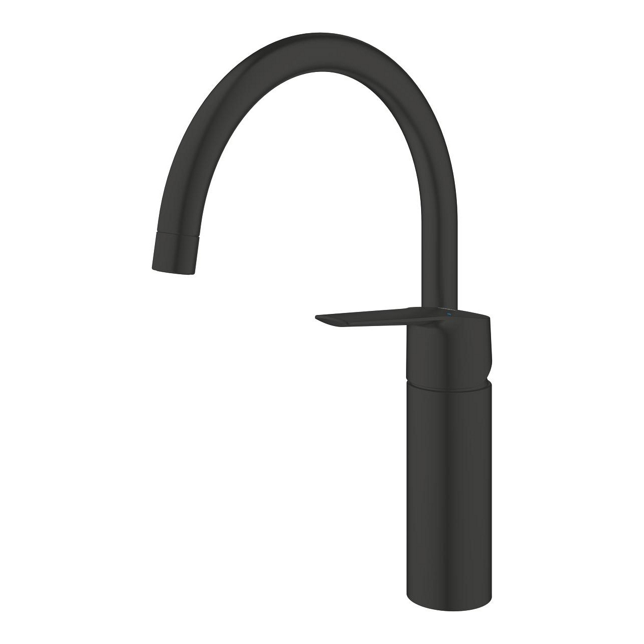 GROHE Start Miscelatore per Lavello da Cucina Monocomando Nero Opaco - Bocca a C, Cartuccia Ceramica 35 mm, Facile Montaggio con GROHE QuickMount