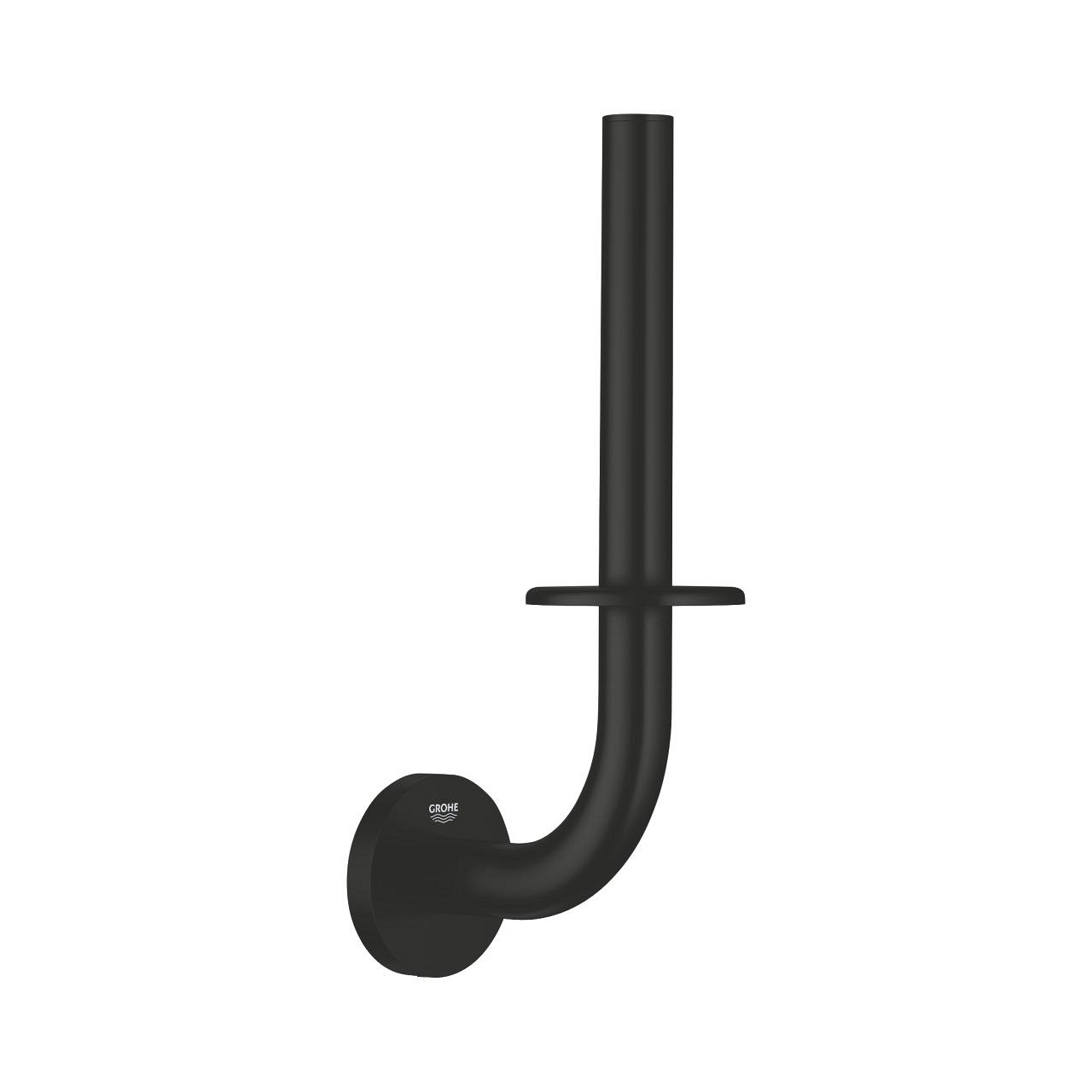 GROHE Portarotolo di Ricambio Start QuickFix in Metallo, Nero Opaco, 232 mm, Fissaggio a Parete Nascosto, Installazione Facile con QuickGlue