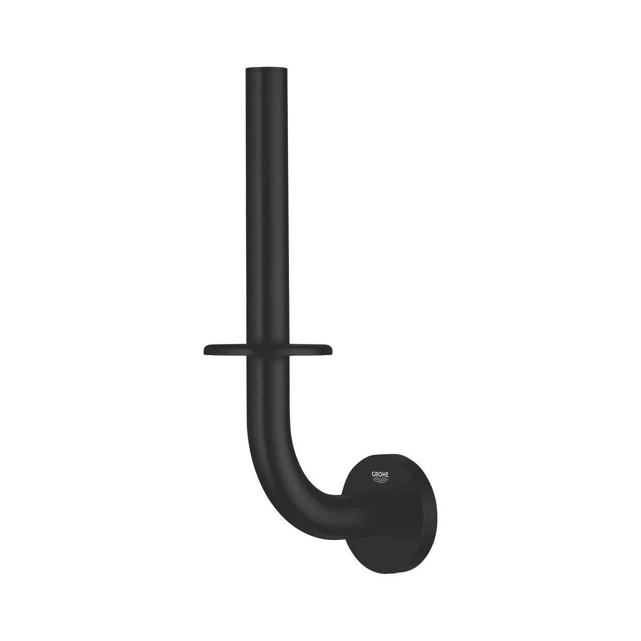 GROHE Portarotolo di Ricambio Start QuickFix in Metallo, Nero Opaco, 232 mm, Fissaggio a Parete Nascosto, Installazione Facile con QuickGlue