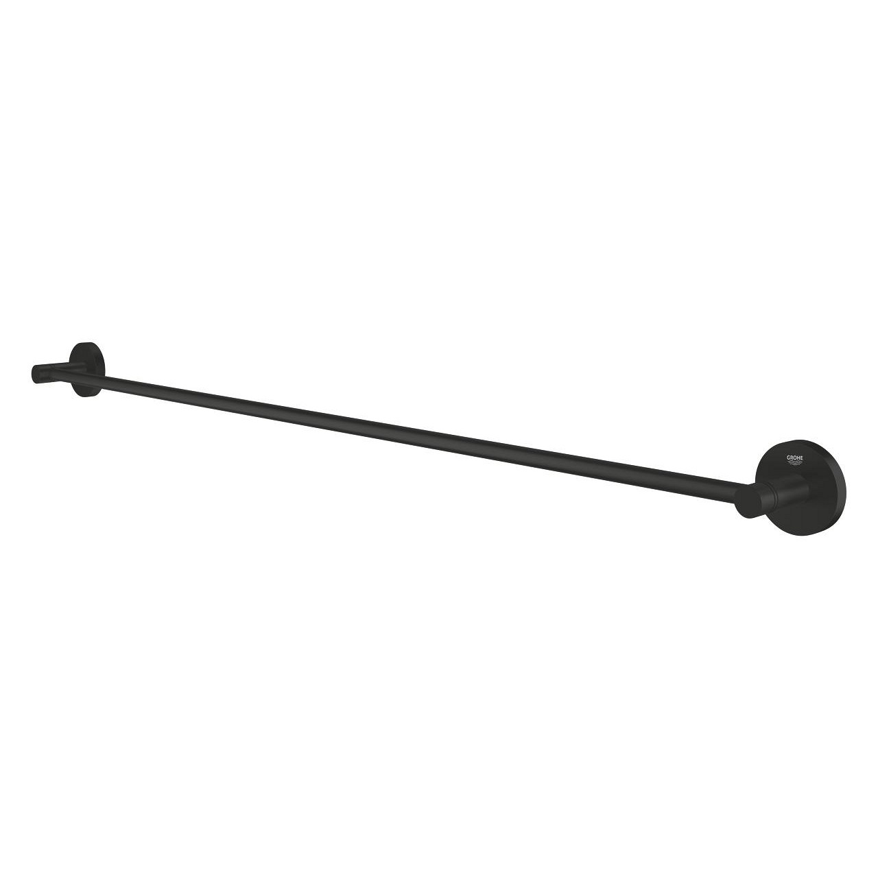 GROHE Porta Asciugamani Start QuickFix in Metallo Nero Opaco - 854 mm, Fissaggio Nascosto, Viti e Tasselli Inclusi