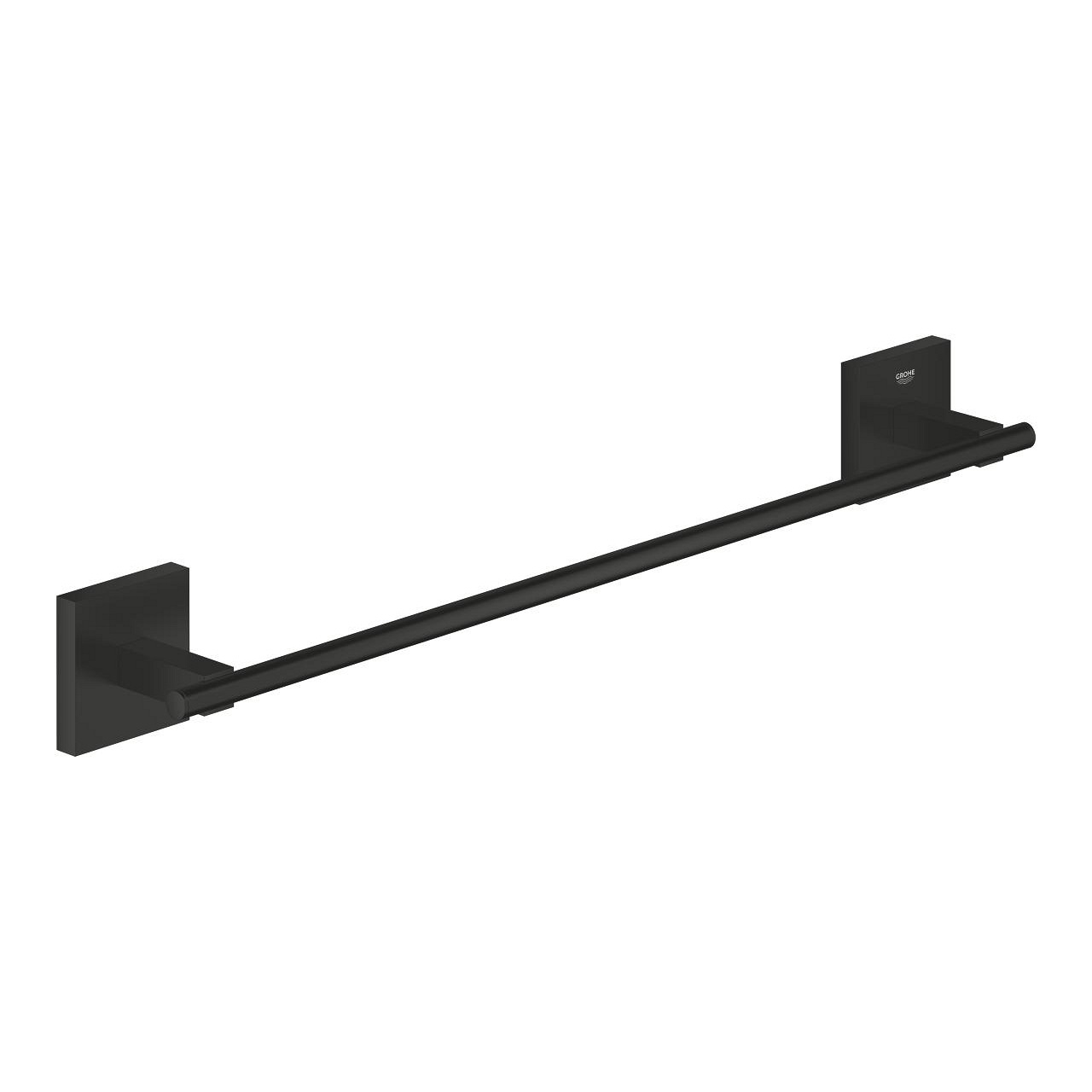 GROHE Portasciugamani Start Cube QuickFix - Metallo, Fissaggio Nascosto, 450 mm, Nero Opaco, Carico Massimo 10 kg