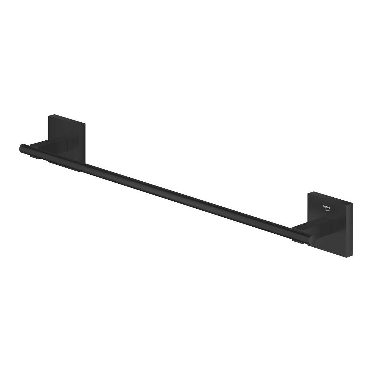 GROHE Portasciugamani Start Cube QuickFix - Metallo, Fissaggio Nascosto, 450 mm, Nero Opaco, Carico Massimo 10 kg
