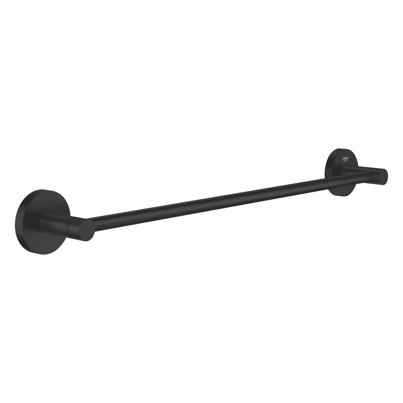 GROHE Porta Asciugamani Start QuickFix in Metallo Nero Opaco, 504 mm, Fissaggio Nascosto, Installazione Facile con QuickGlue