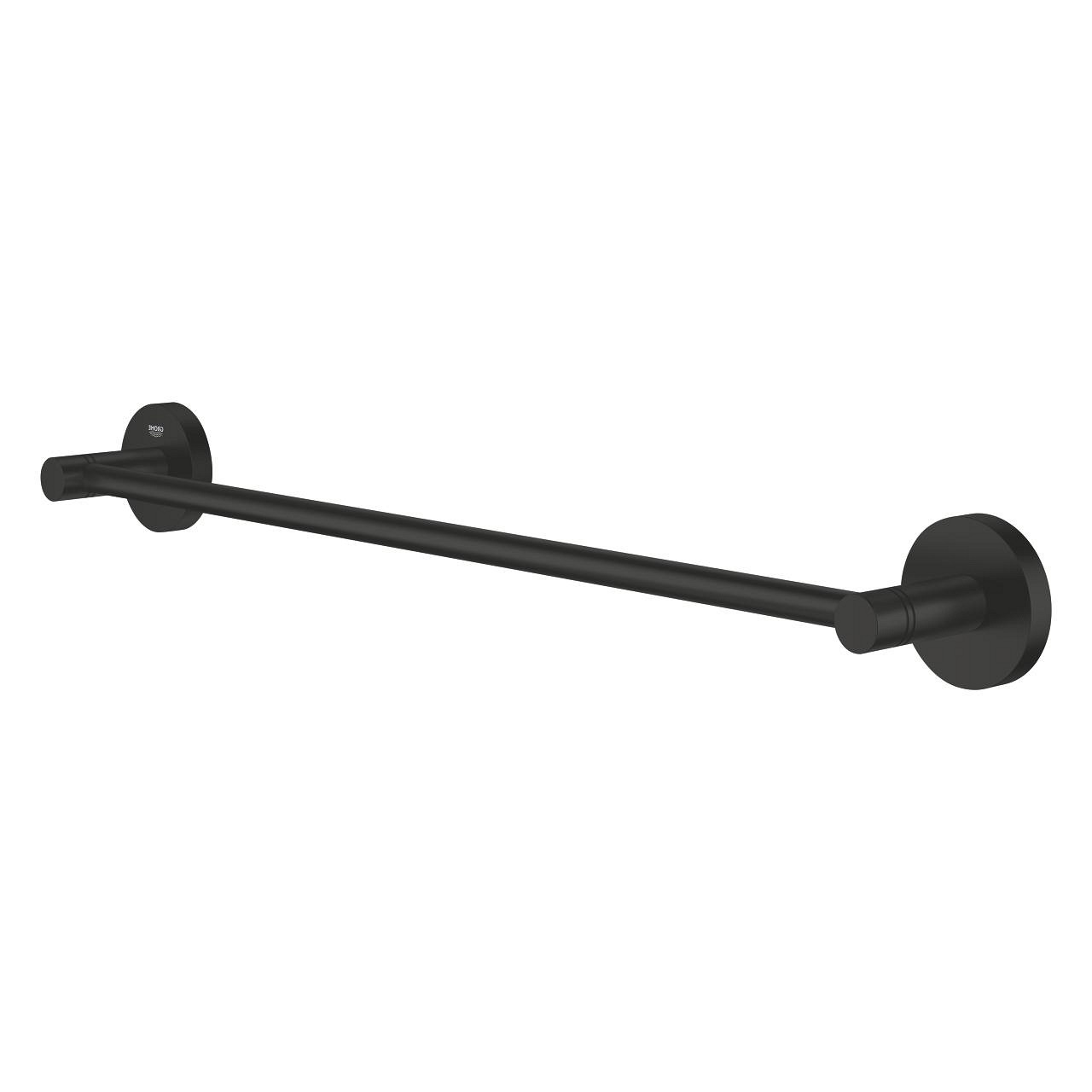 GROHE Porta Asciugamani Start QuickFix in Metallo Nero Opaco, 504 mm, Fissaggio Nascosto, Installazione Facile con QuickGlue