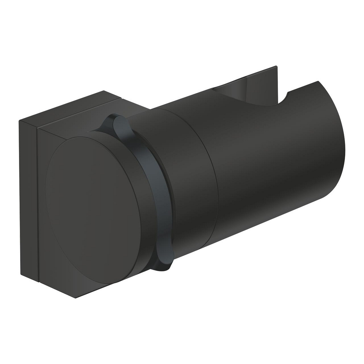 Grohe Vitalio Universal Supporto a Parete per Manopola Doccia, Nero Opaco, 261832431 - Regolabile, Fissaggio Avvitato o Incollato, Forza di Tenuta Fino a 20 kg