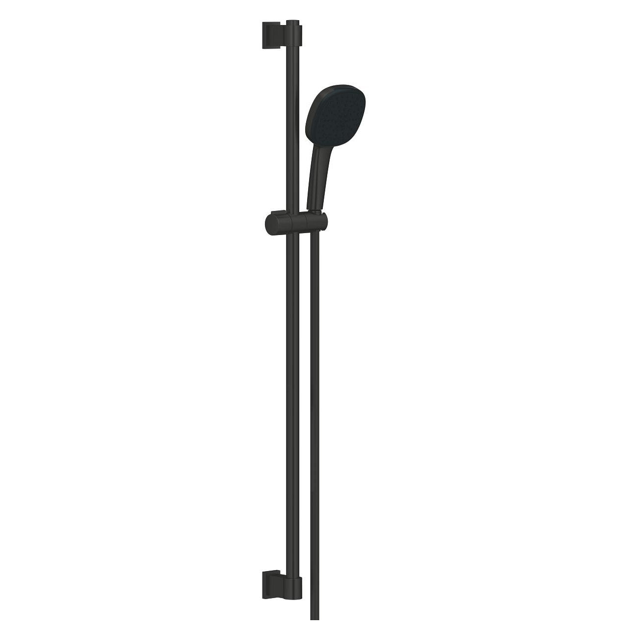 GROHE Vitalio Comfort 110 Set Doccia Saliscendi Nero Opaco - Asta 90 cm, Tubo Flessibile 175 cm, 2 Tipi di Getto