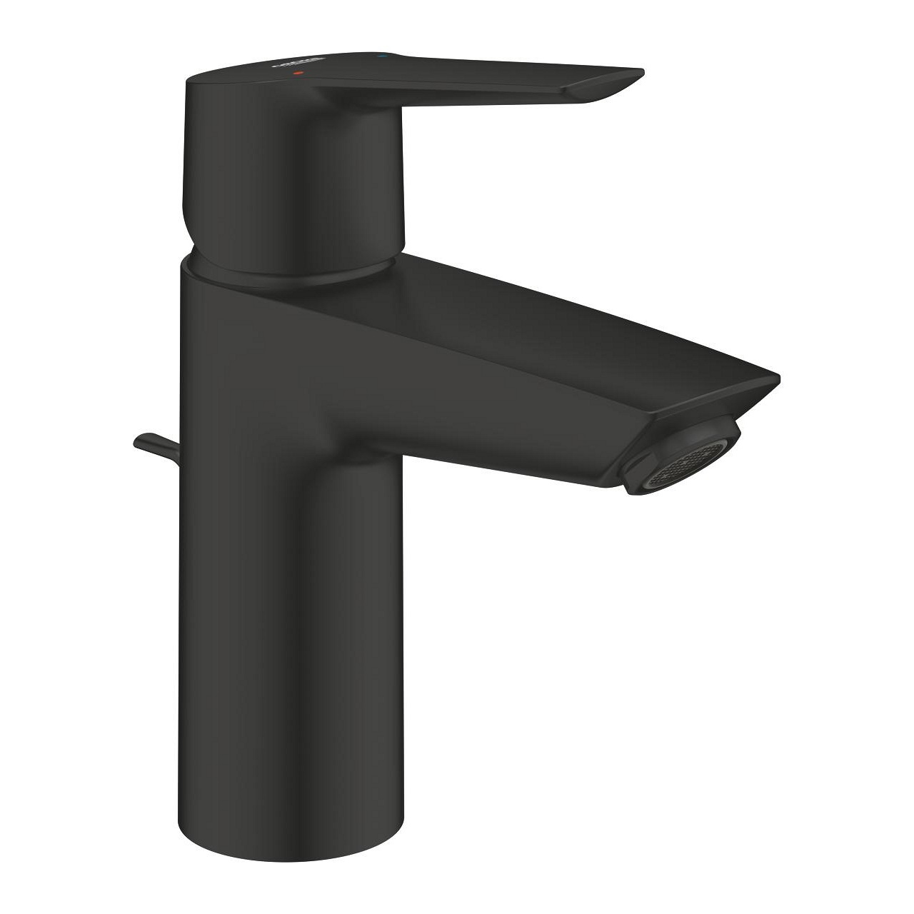 GROHE Start QuickFix Miscelatore per Lavabo S-Size Nero Opaco con Set di Scarico, Cartuccia Grohe SilkMove, Risparmio Idrico EcoJoy