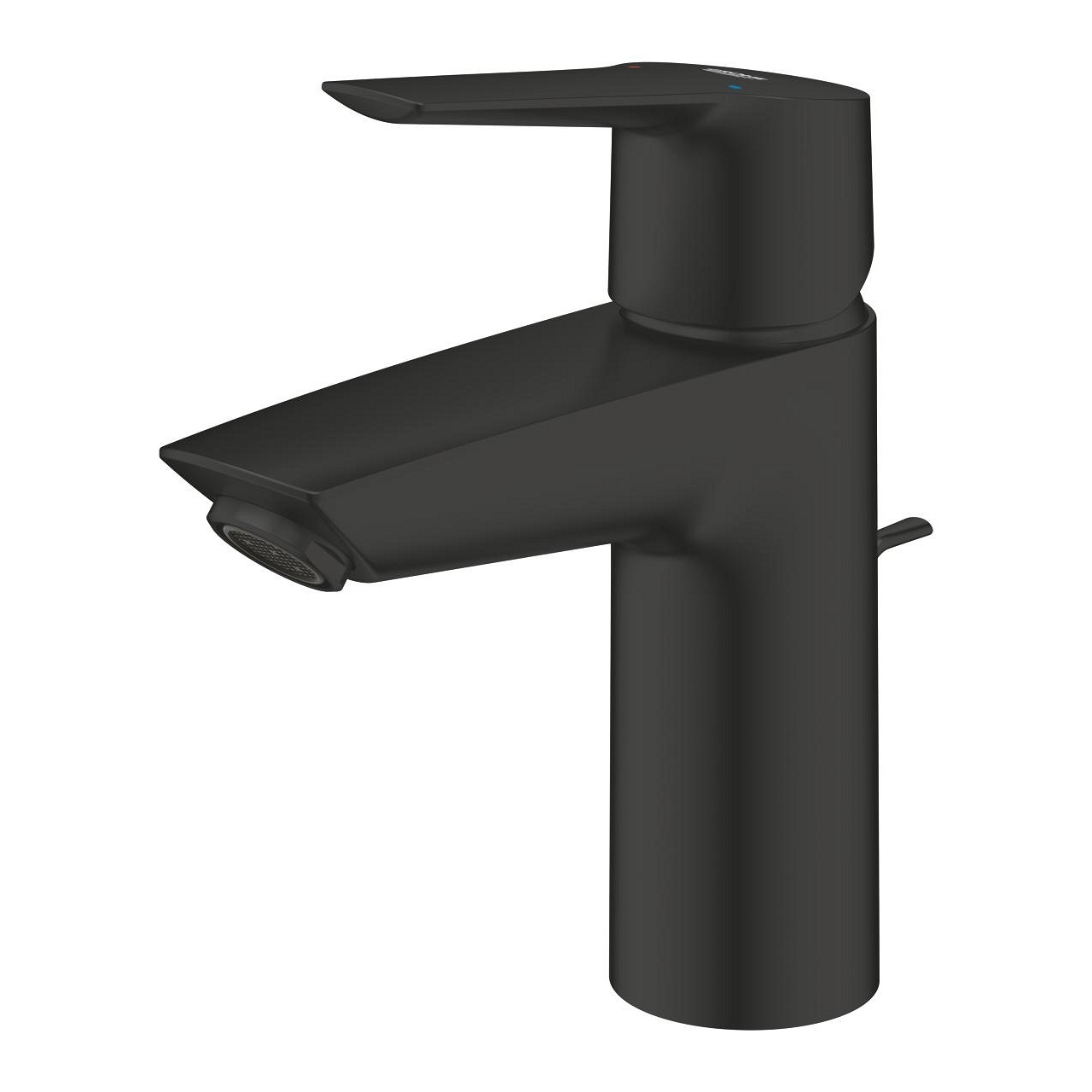 GROHE Start QuickFix Miscelatore per Lavabo S-Size Nero Opaco con Set di Scarico, Cartuccia Grohe SilkMove, Risparmio Idrico EcoJoy