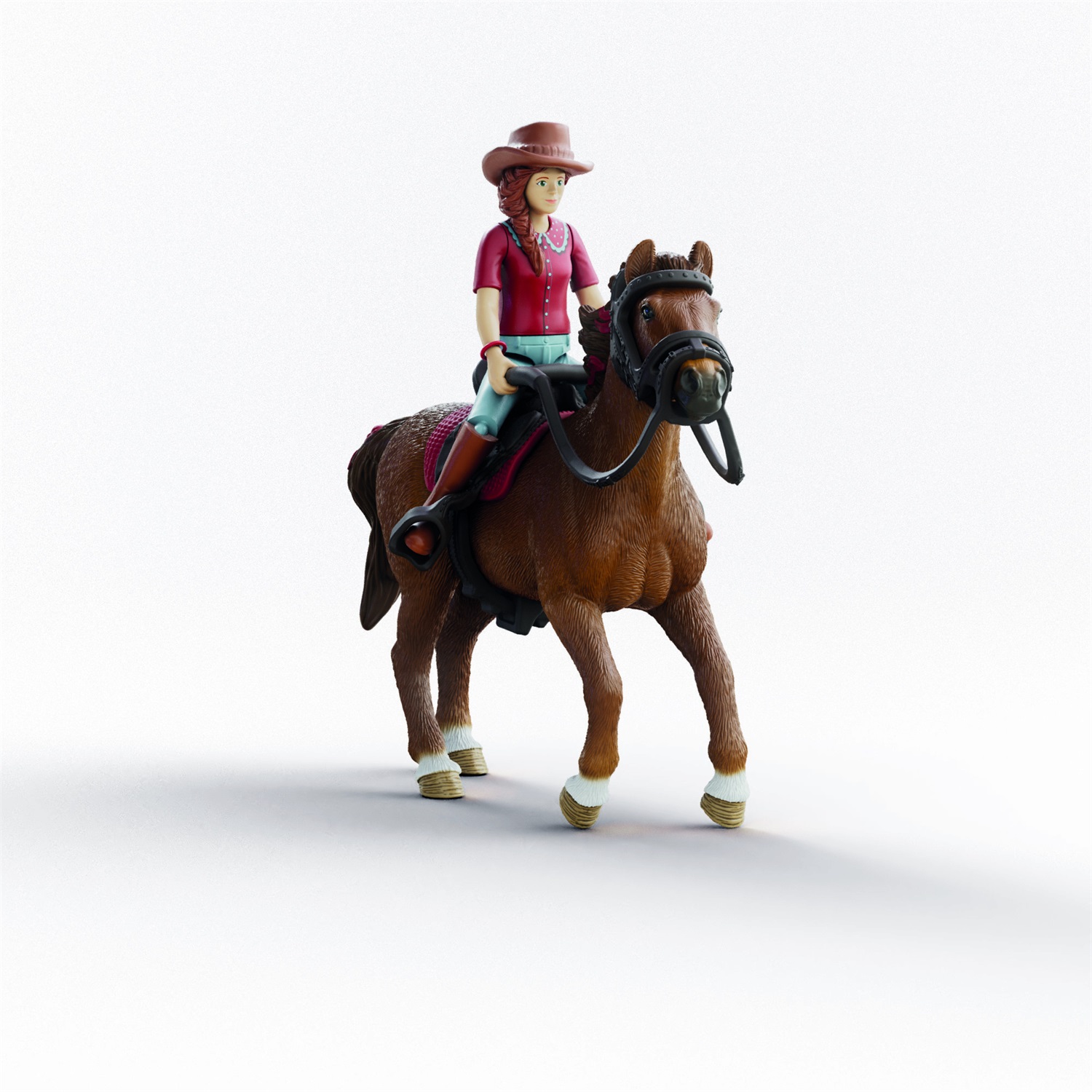 SCHLEICH Horse Club: Set Hannah e Cayenne - Cavallerizza con Cappello e Cavallo Quarter Horse