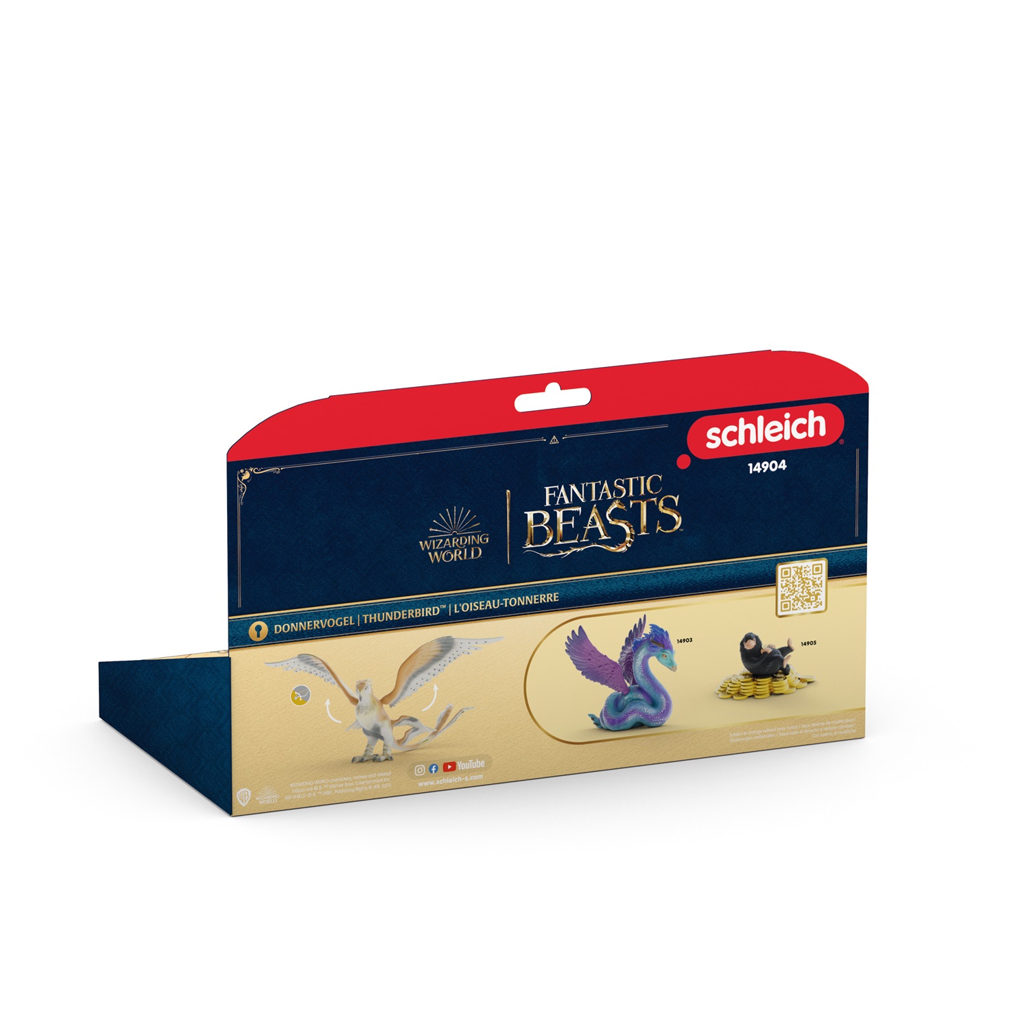 SCHLEICH Tuonoalato - Figura con Ali Mobili - Harry Potter Fantastic Beasts - Giocattolo per Bambini dai 6 Anni - 23 x 40 x 16 cm