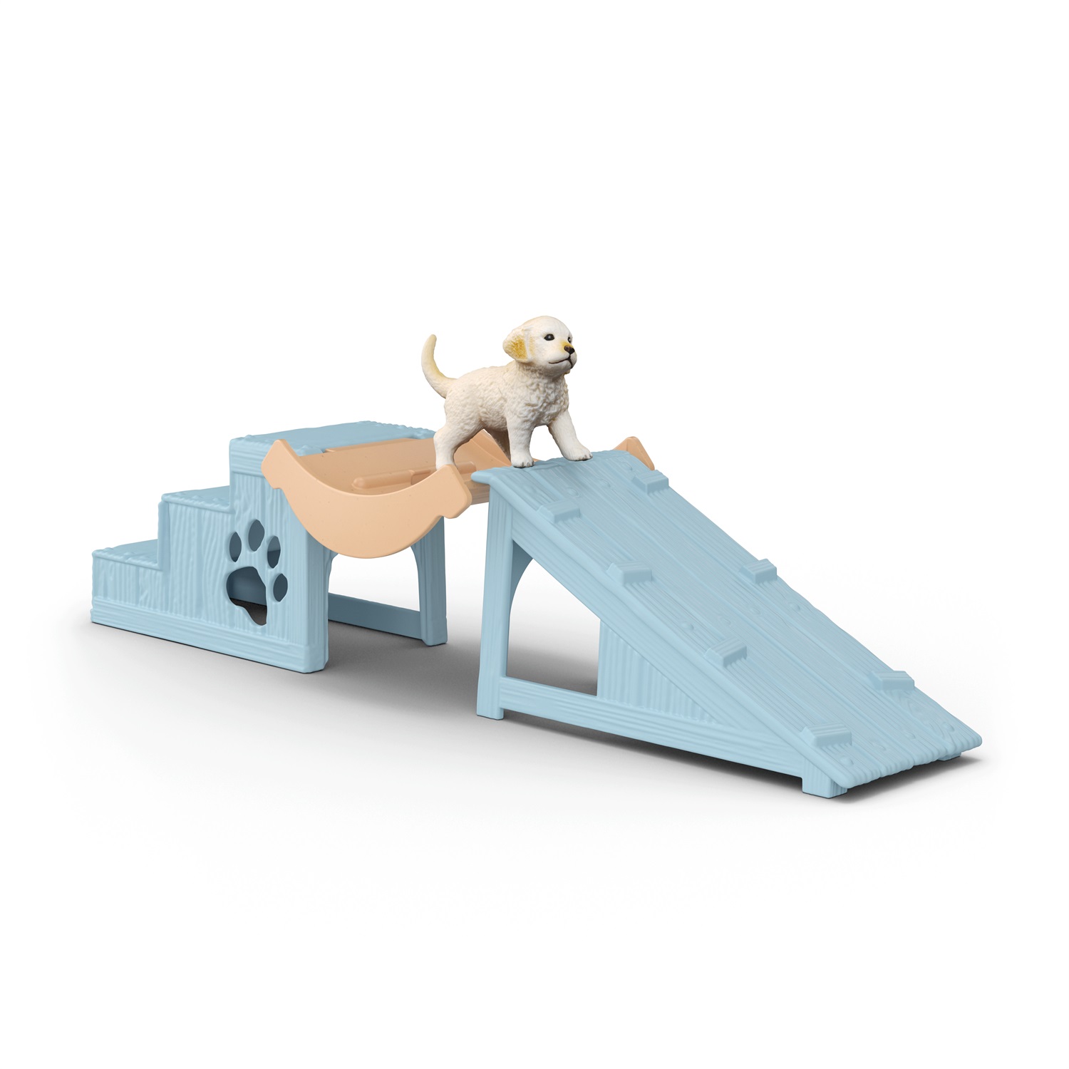 SCHLEICH Tempo di gioco del cucciolo - Playset con 2 cani, cuccia, rampa e scaletta, 12 pezzi, dai 3 anni