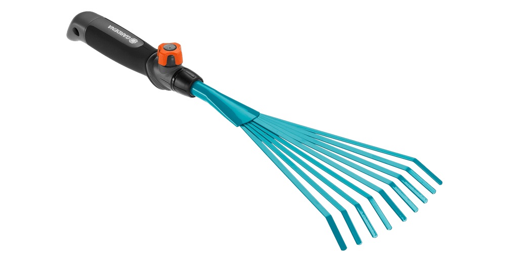Gardena 8919-20 Scopina Metallica Ergonomica per Raccogliere Residui, Larghezza 12 Cm, Protetta da Corrosione