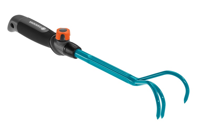 Gardena Miniragno Combisystem 8921-20 - Ragno Tridente per Dissodare e Aerare il Terreno, Larghezza 7 Cm, Impugnatura Ergonomica, Protetto da Corrosione