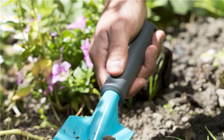 Gardena 08950-20 Trapiantatore a Mano, Nero, 33.5 x 8 x 4.5 cm, Ergonomico per Piantagioni e Trapianti