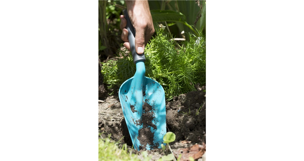 Gardena Trapiantatore Grande 8953-20 - Paletta Universale in Acciaio, Larghezza 12 cm, Ergonomica e Protetta da Corrosione