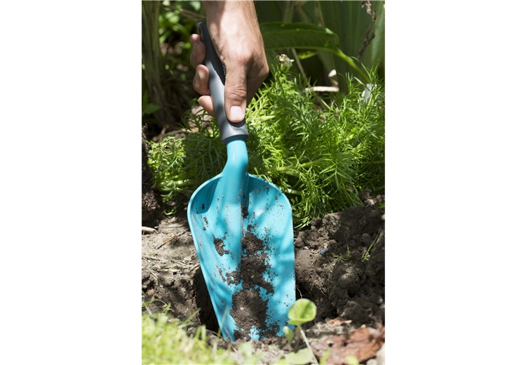 Gardena Trapiantatore Grande 8953-20 - Paletta Universale in Acciaio, Larghezza 12 cm, Ergonomica e Protetta da Corrosione