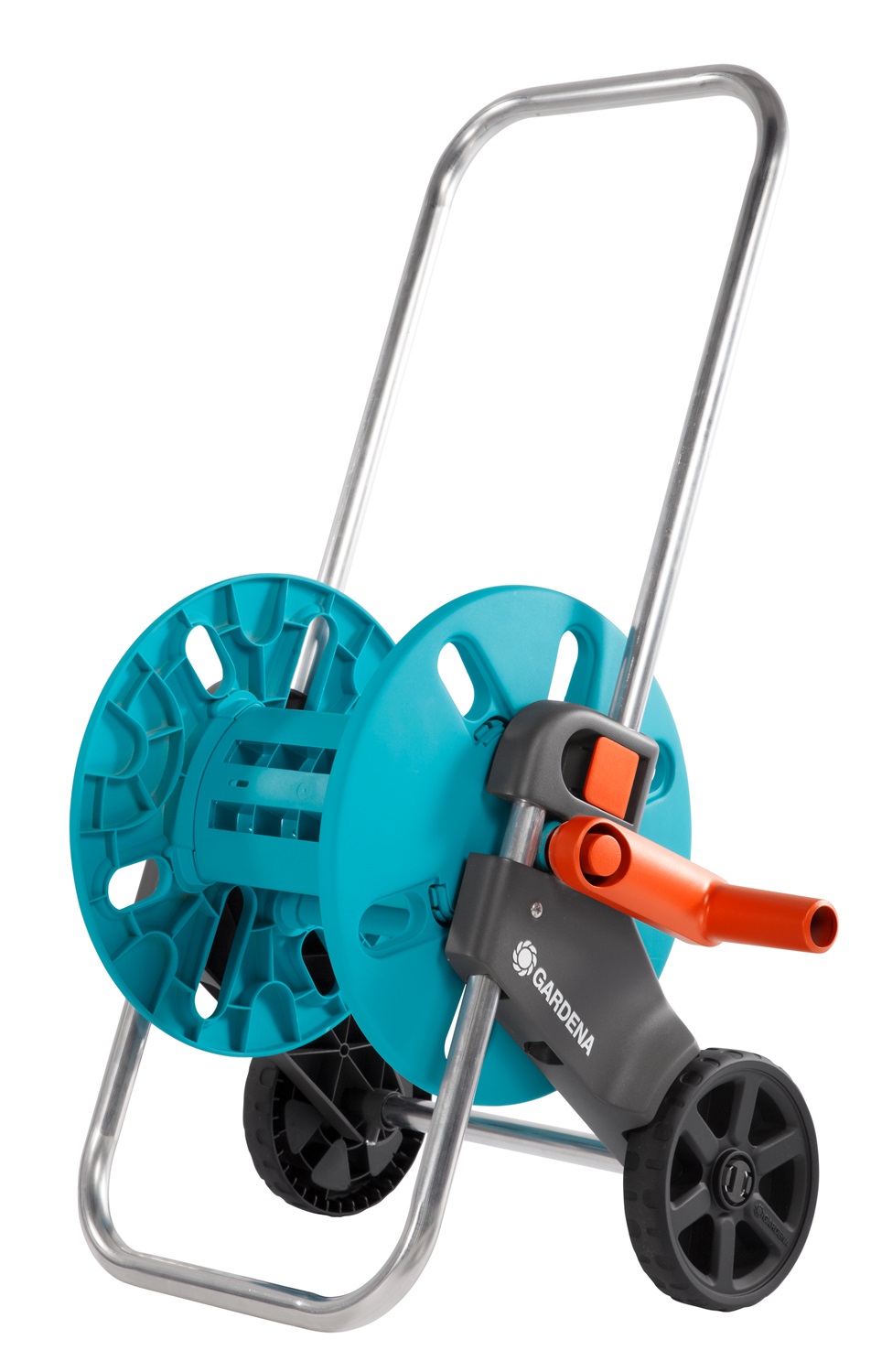 Gardena 18500-20 Carrello Avvolgitubo AquaRoll S - Lunghezza max 50m, Protezione Antigelo, Adatto per Piccoli Giardini