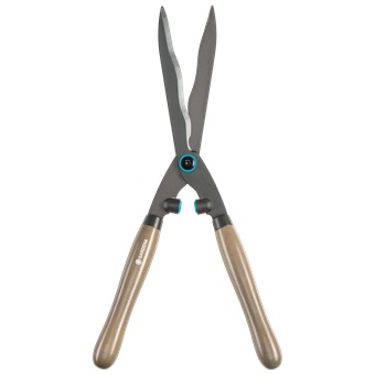 Gardena NatureCut Cesoie per Siepi - Manici in Legno Certificato FSC, Lame Seghettate da 23 cm con Rivestimento Antiaderente