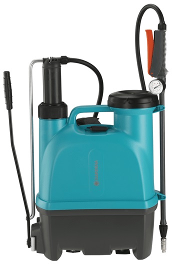 GARDENA Spruzzatore a Zaino 12L Plus - Irroratore a Pressione con Manometro per Giardini e Frutteti