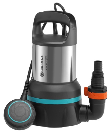 GARDENA Pompa sommersa per acqua pulita 11000 l/h, 450 W, interruttore flottante, aspirazione piatta a 2 mm, sistema attacco rapido